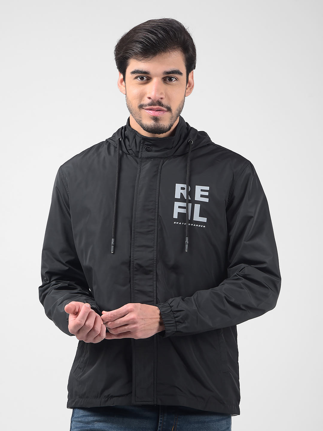 Numero Uno Men Typography Black Jacket